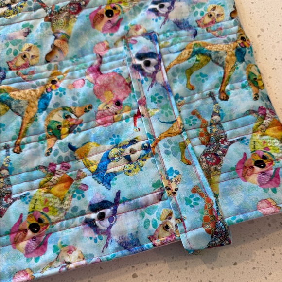 Whimsical Dogs Pets Quilt Handmade Tote Bag Christmas Gifts Holiday Presents  Po - Picture 5 of 10